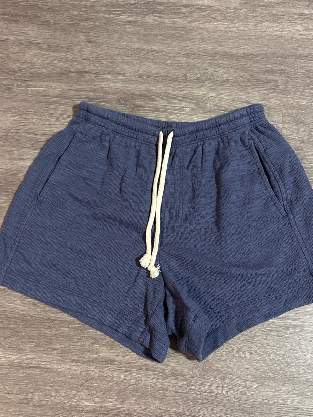 Navy Blue Aerie Drawstring Knit Lounge Shorts